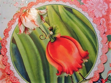 Nina Chen Postkarte Tulpenfrau Runde_Karte